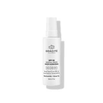 Mineral Drops • Niacinamide + Green Tea • SPF 50 Sheer Sunscreen