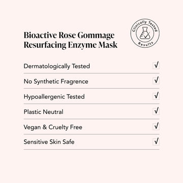 Bioactive Rose Gommage • Pineapple + Hyaluronic Acid • Resurfacing Enzyme Mask
