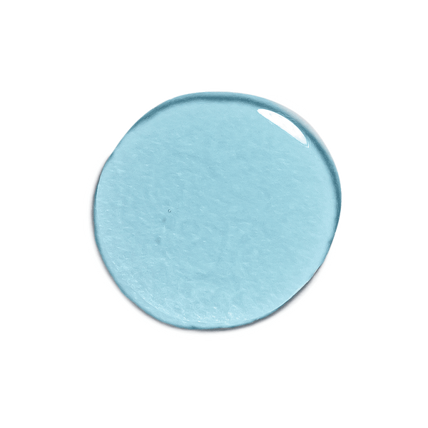 Odacité Blue Aura Turmeric + Holy Basil Micellar Cleansing Water drop on a white background.