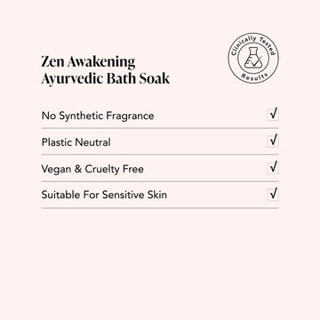 Zen Awakening Himalayan Crystal Salt, Rosemary & Eucalyptus bath soak, suitable for sensitive skin, vegan, and cruelty-free.
