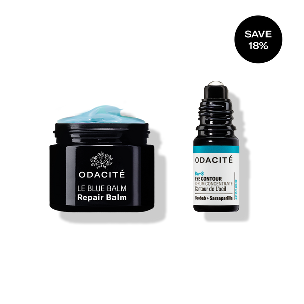 Odacité Eye Repair Duo, set for dark circles, displayed on a white background.