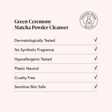 Green Ceremony Cleanser • Chlorophyll + Spirulina • Matcha Powder Cleanser