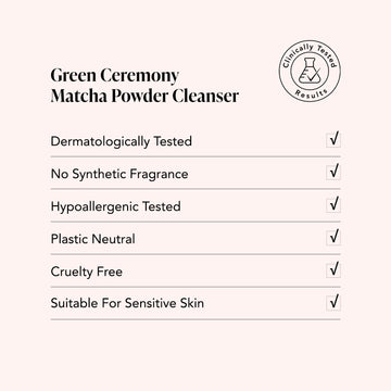 Green Ceremony Cleanser • Chlorophyll + Spirulina • Matcha Powder Cleanser