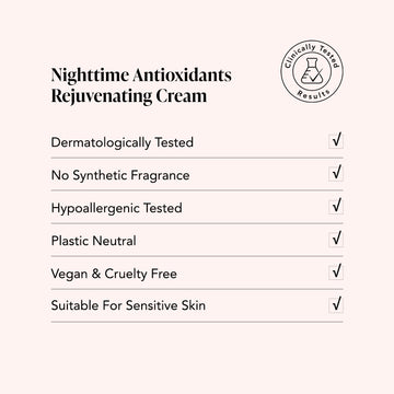 Antioxydants de nuit • Crème rajeunissante • MSM + acide hyaluronique