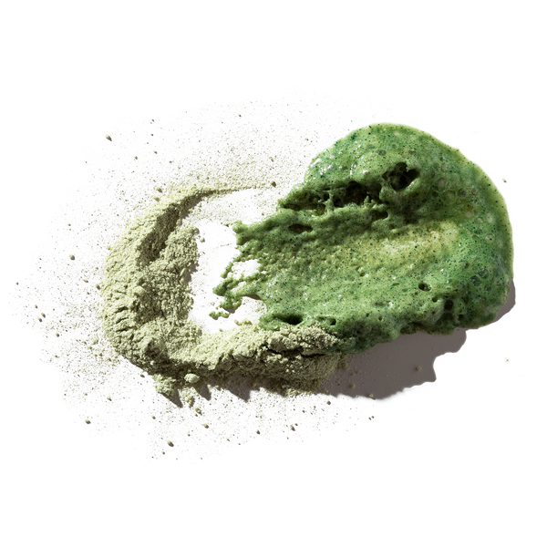 Odacite Green Ceremony Cleanser with Matcha and Spirulina in powder form for mixing into a foaming skincare cleanser.