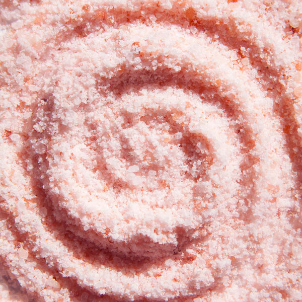 Odacite Soul Soothing Bath Soak with Himalayan salt, French lavender, neroli, and patchouli in a clear jar.